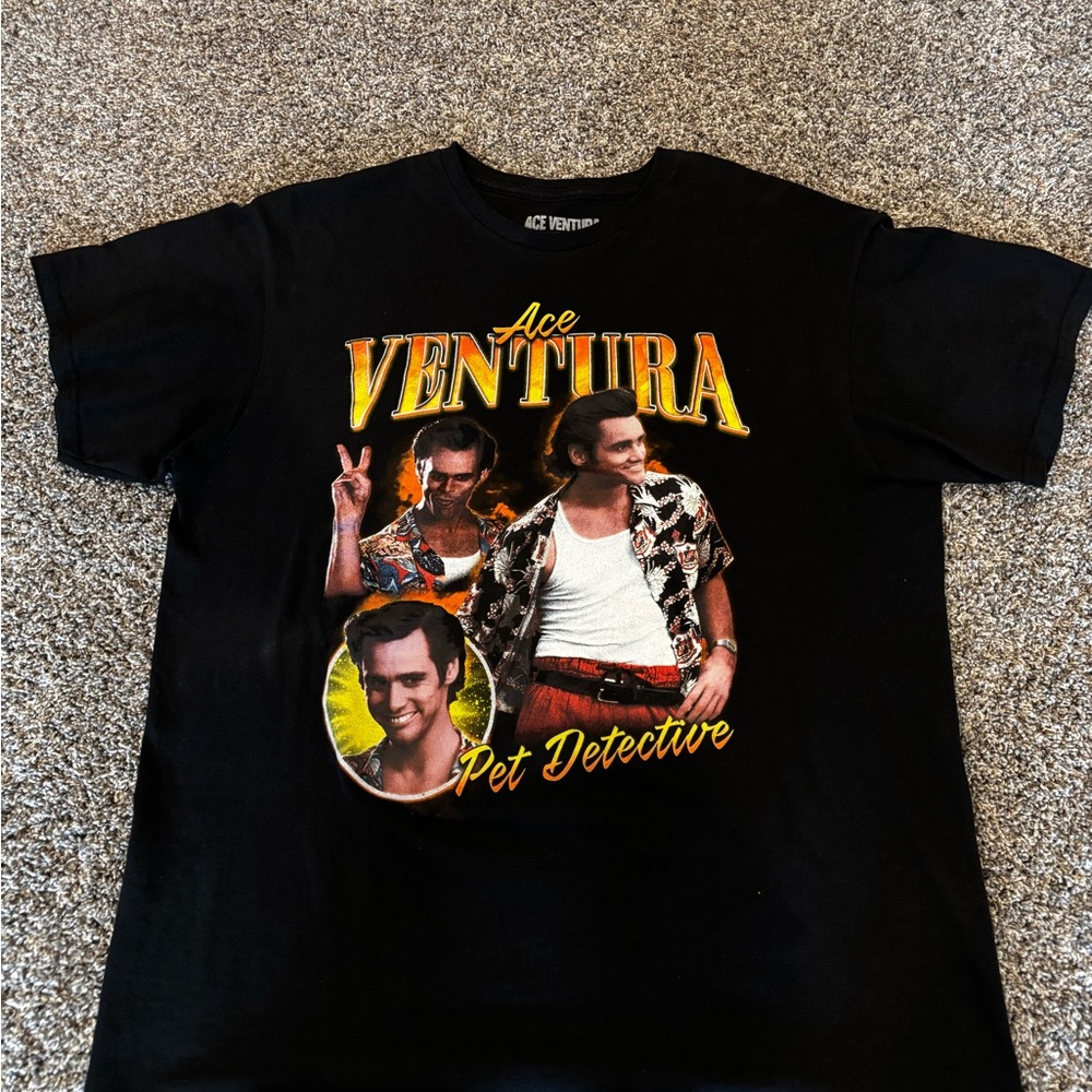 Ace Ventura Graphic T-Shirt - Black, Men’s L